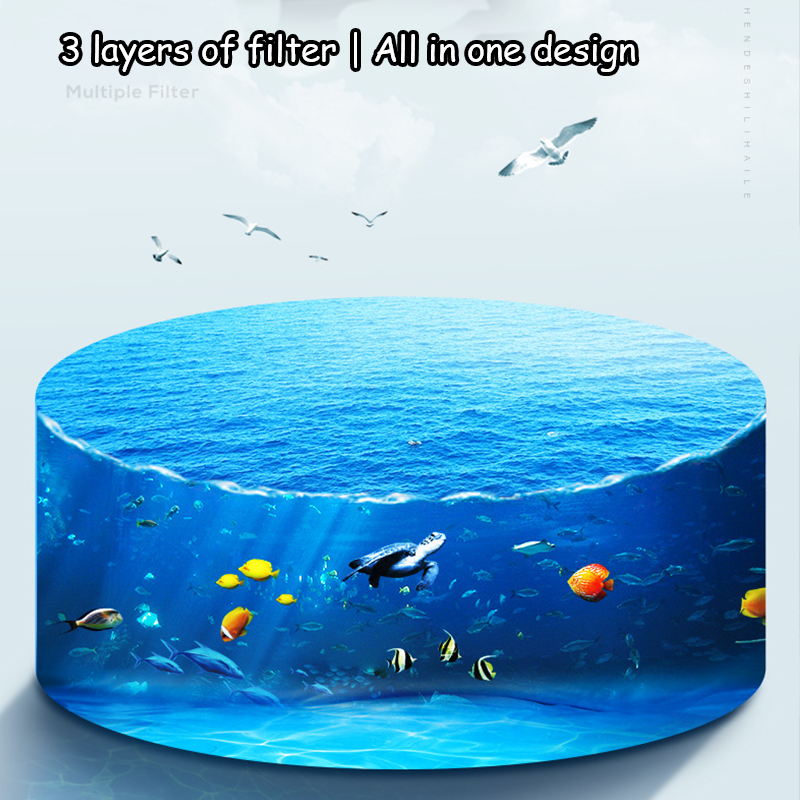 3 Layers Filter Media Sponge, All in One Filter for Aquarium