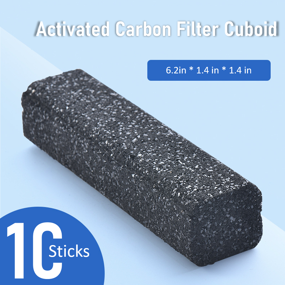 Activated Carbon Cuboid Fitler Media for Aquarium Water Treatment 10 Sticks