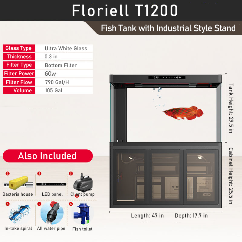 Luxury Fish Tank with Stand with Full Water Filter System