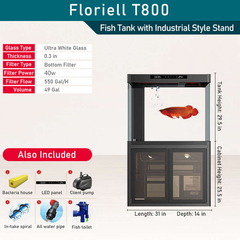 Luxury Fish Tank with Stand with Full Water Filter System