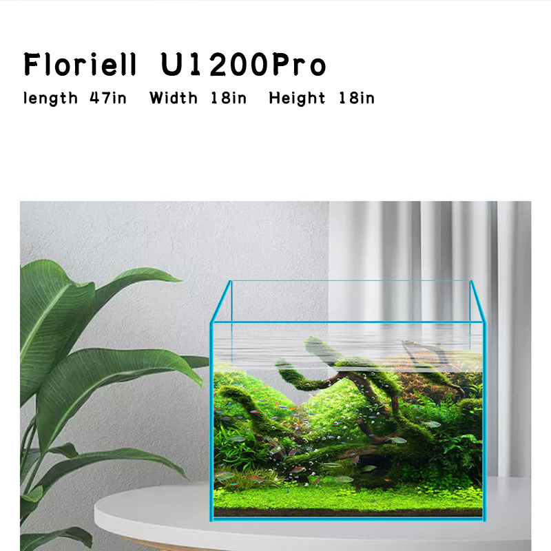 Floriell Fish Tank Ultra White Glass