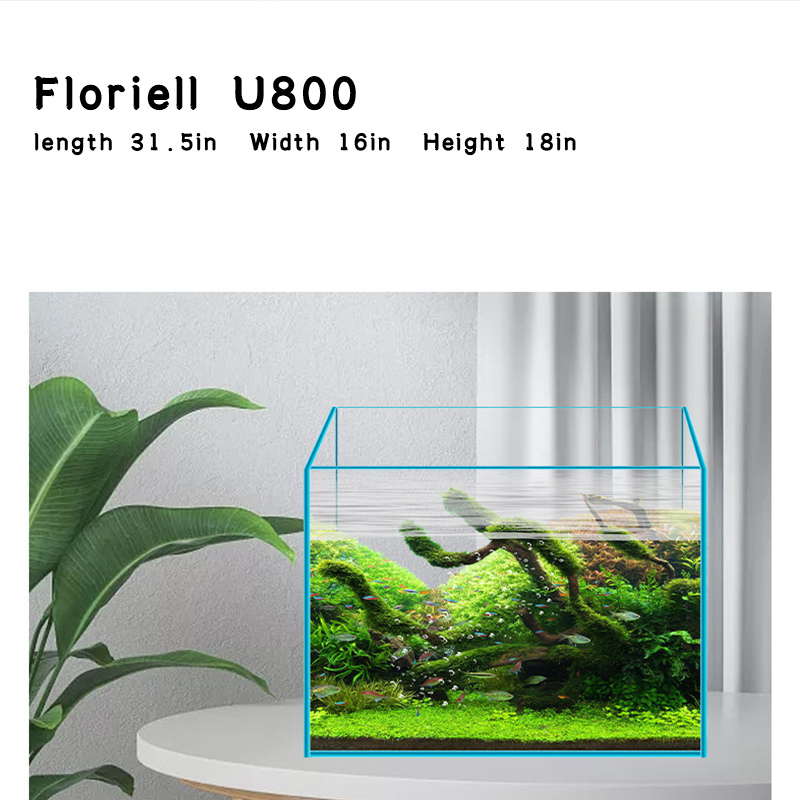 Floriell Fish Tank Ultra White Glass